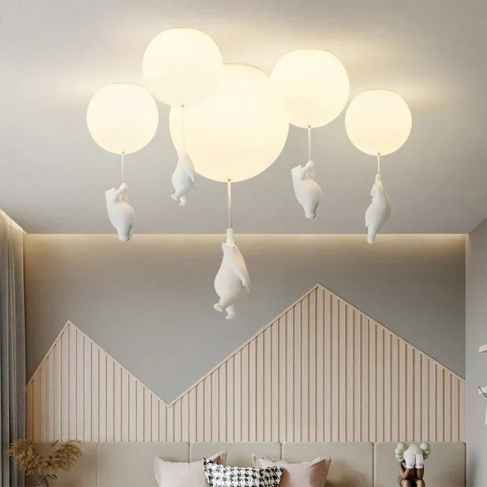 CloudBear Children's Ceiling Lamp with Bear and Balloon