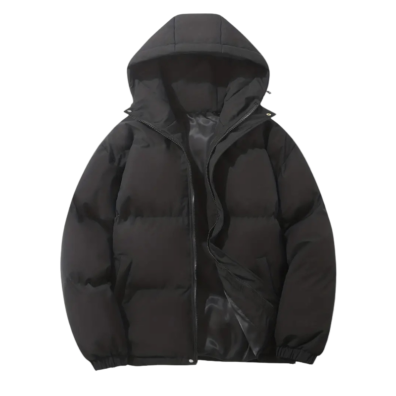 Men's Quilted Puffer Jacket with Hood – Elias