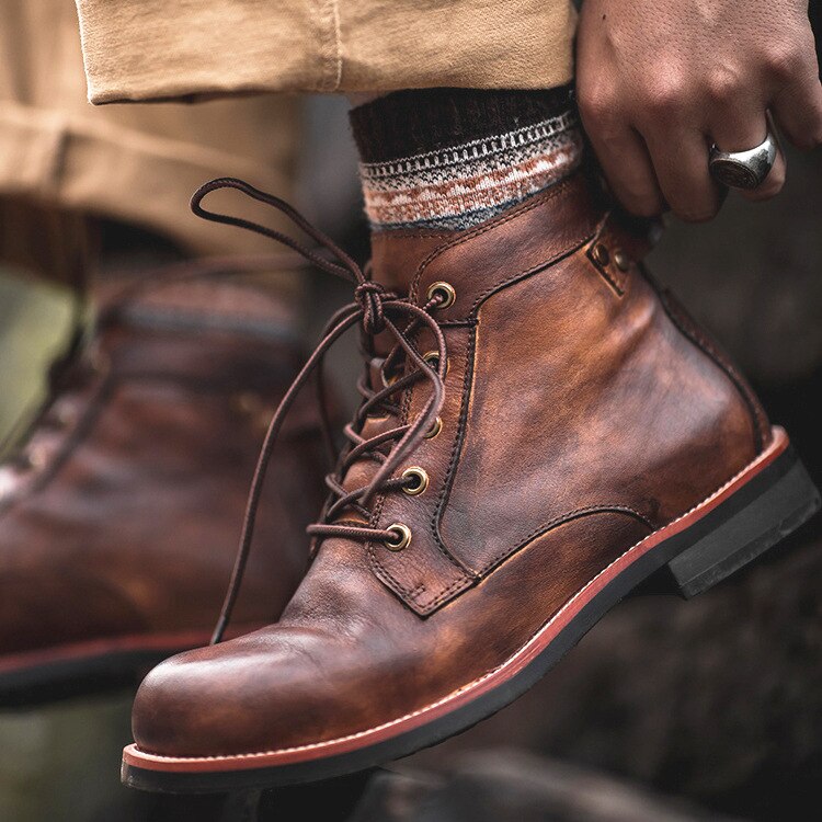 Orthopedic Leather Men's Boots - Atlas