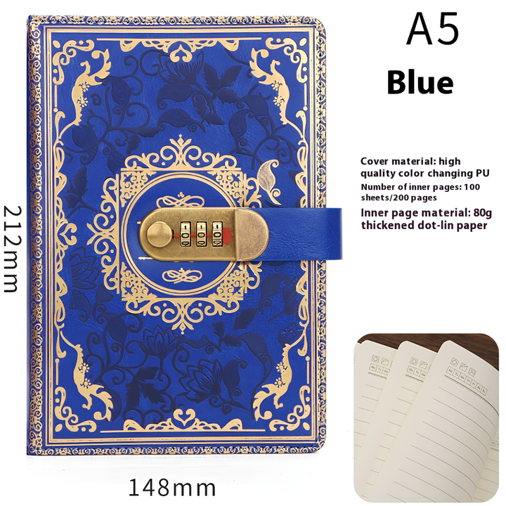 A5 Lockable Password Diary Notebook