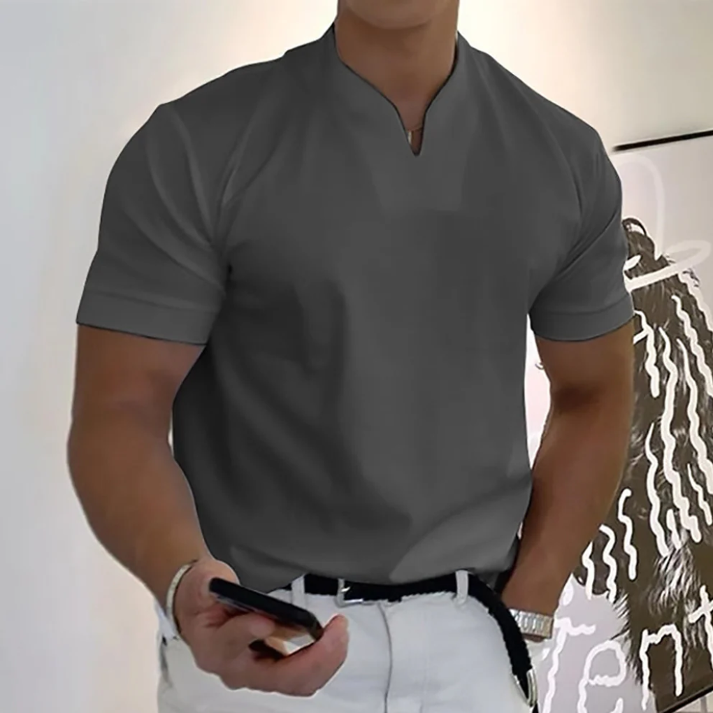 Men's Plus Size Fitness Short Sleeve Sports Shirt