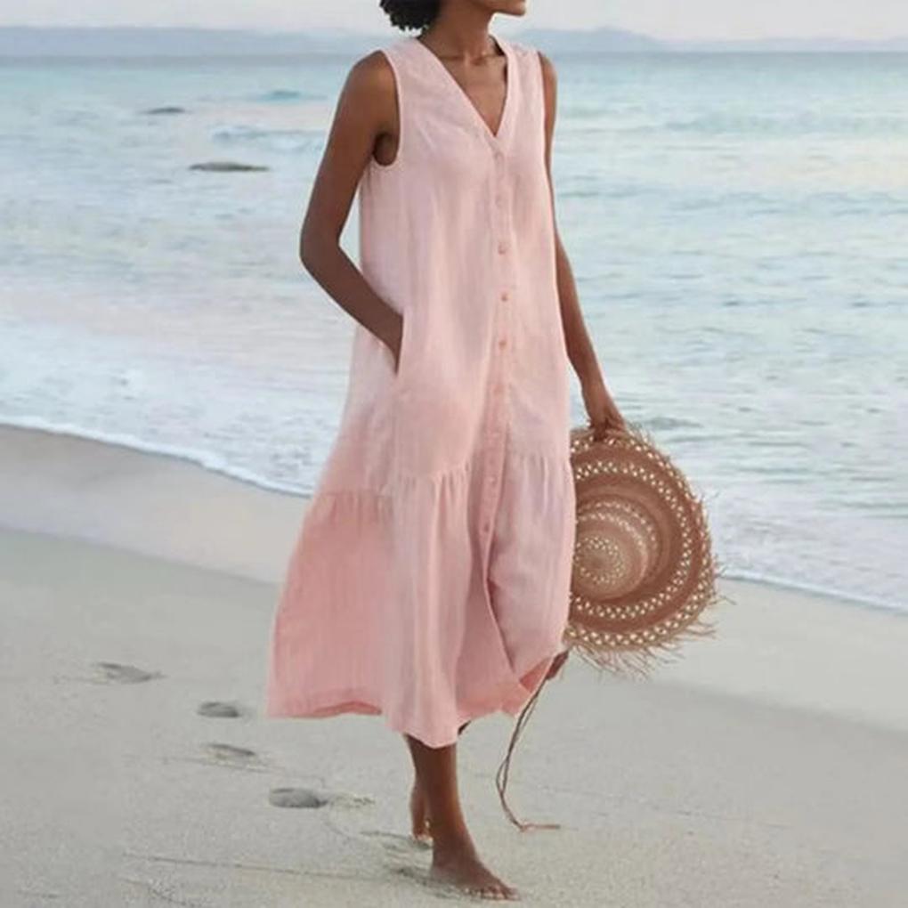 Women’s V-Neck Dress – Elegant Everyday Wear