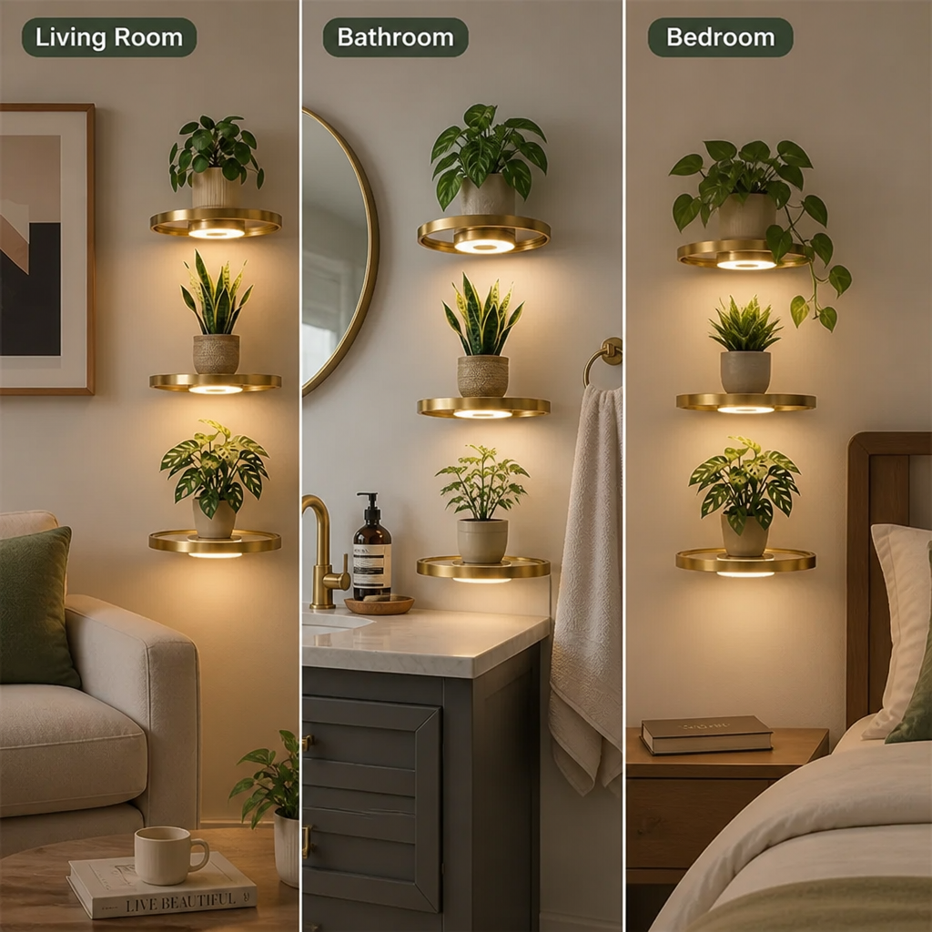 Glow Wall Shelf – Floating LED Display for a Cozy, Tidy Look