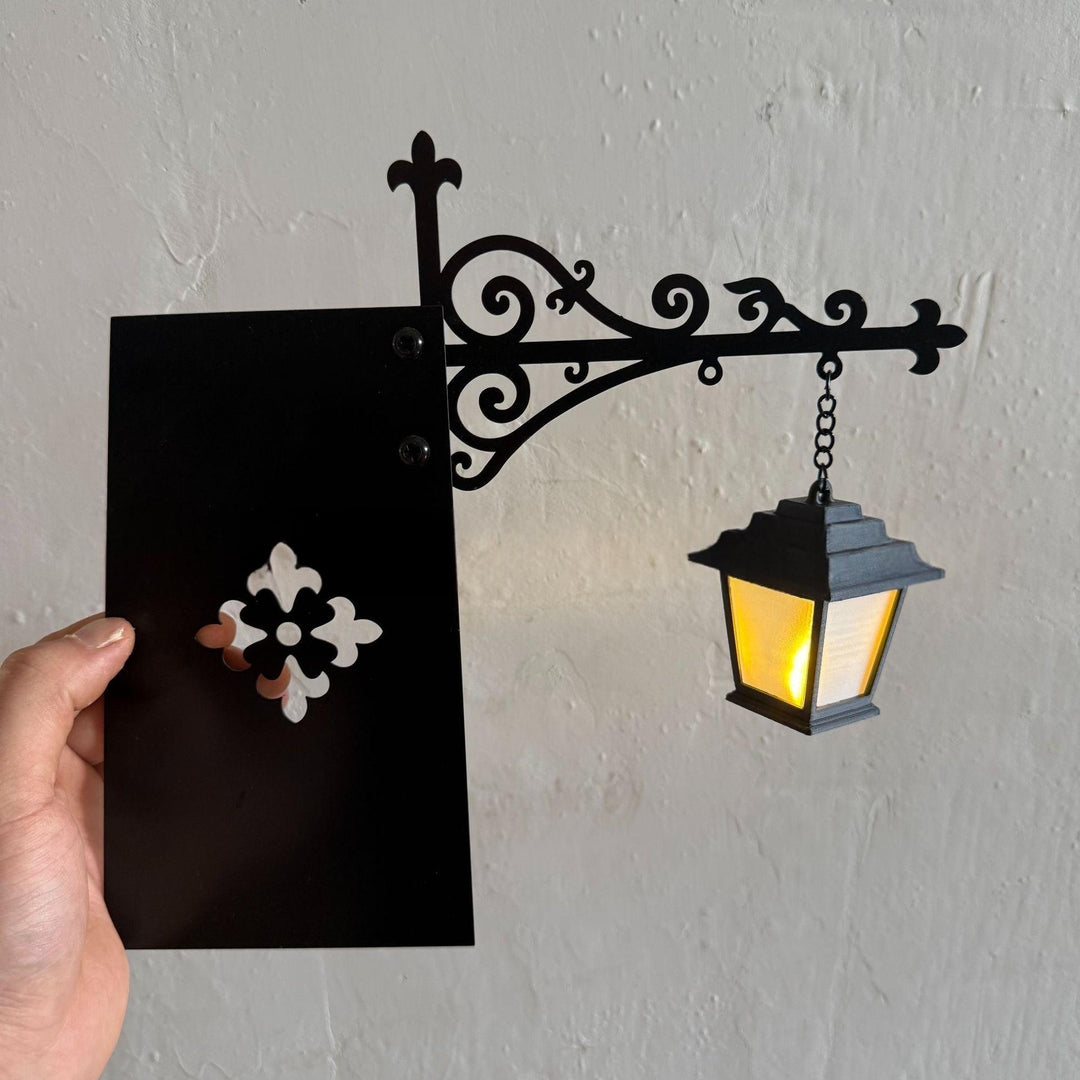 T Library Bookshelf Lighting Lantern Metal Craftwork