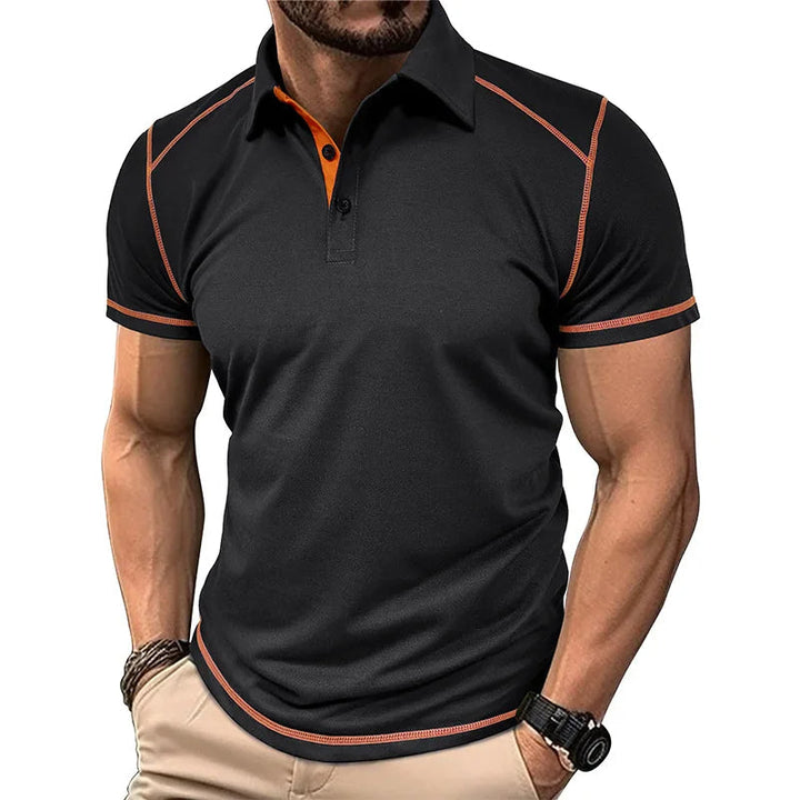 Men's Color Block Polo Shirt – Classic Design & Everyday Comfort