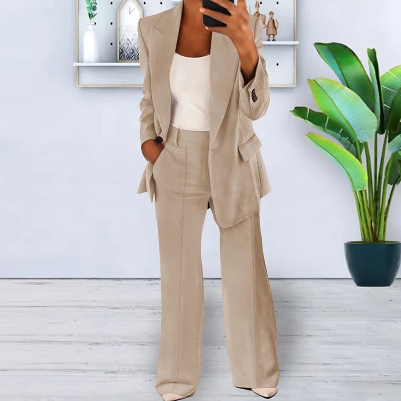 Women’s Pantsuit with Wide-Leg Trousers