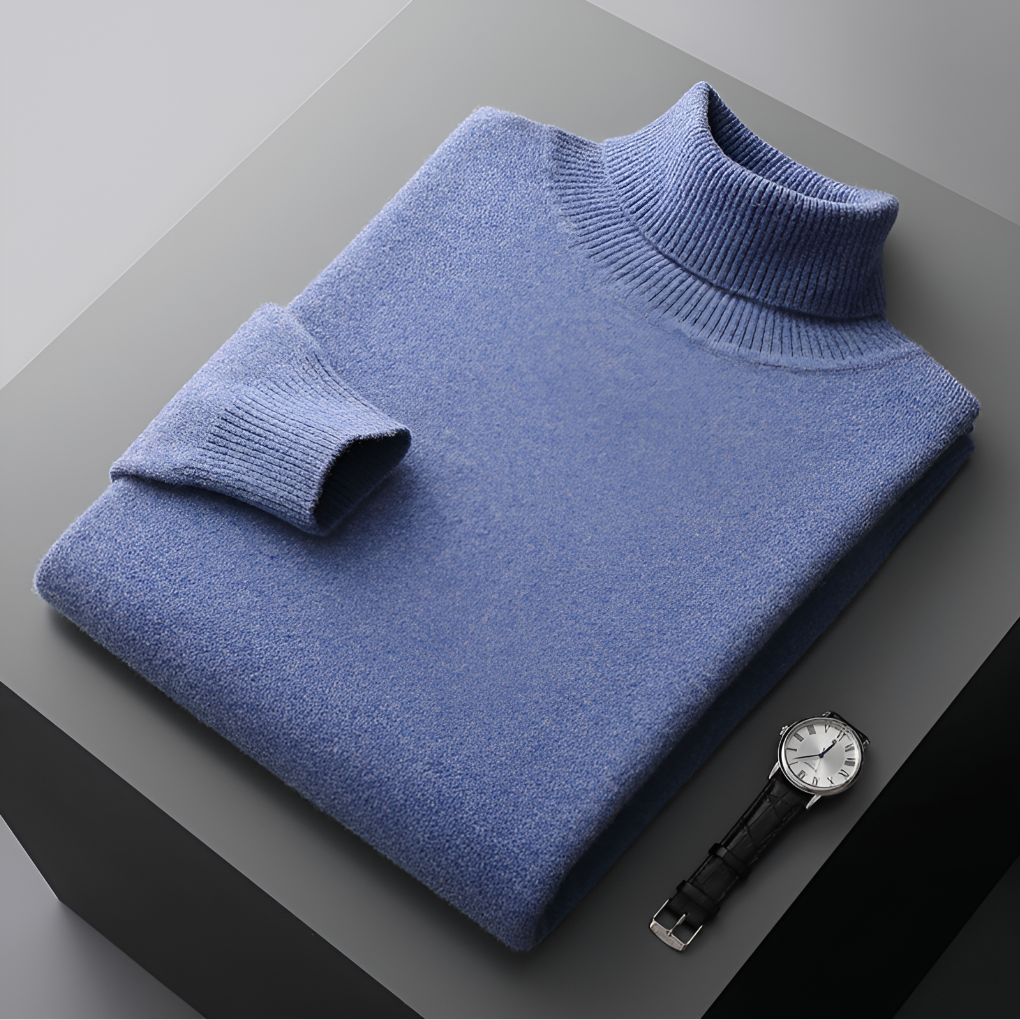 High-Quality Men’s Fine wool Turtleneck Sweater