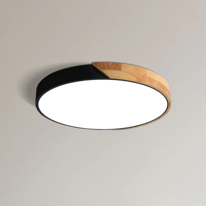 Delos Scandi Wooden Ceiling Light | Natural LED Designer Light