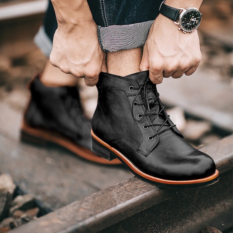 Orthopedic Leather Men's Boots - Atlas