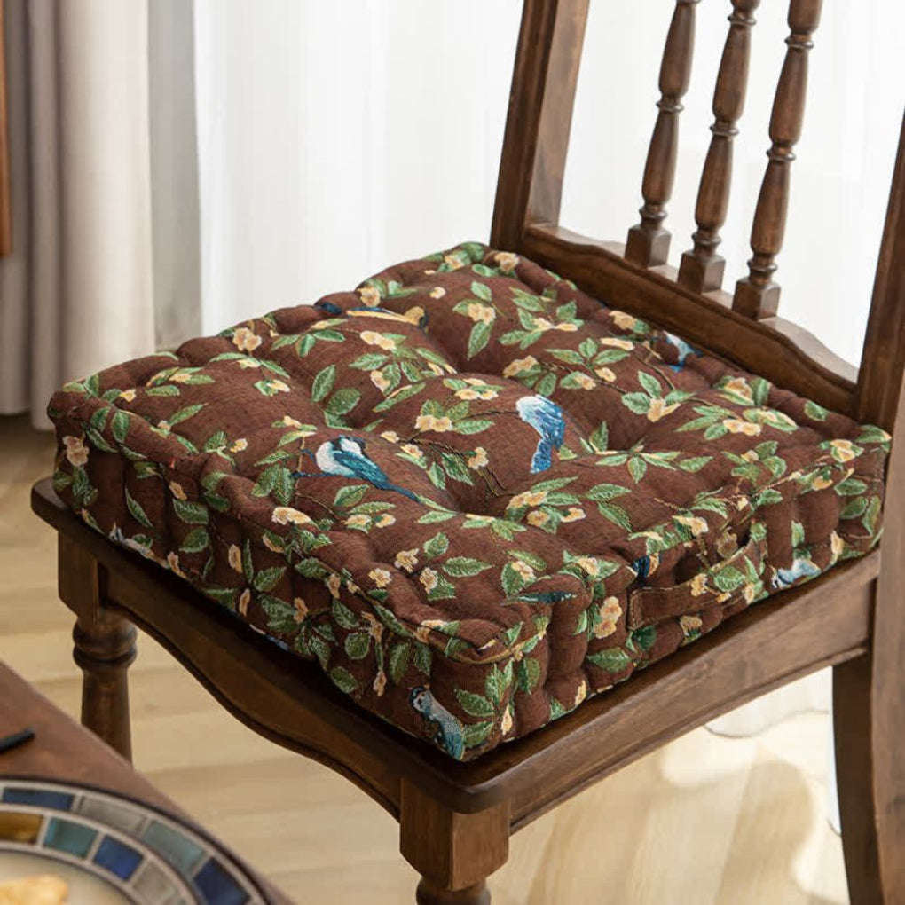 Thick Padded Seat Pad with Ties for Dining or Patio Chairs