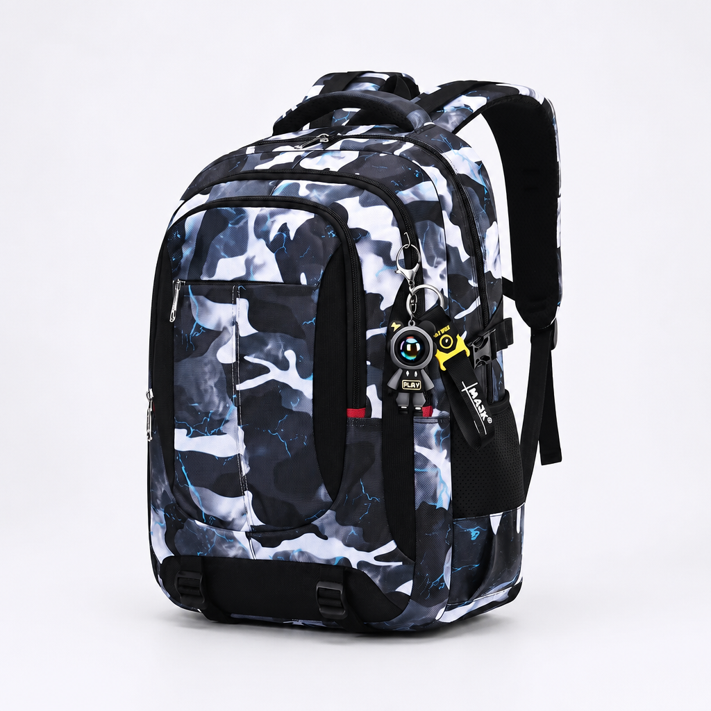 Boxy School Backpack with Compartments – Vakron