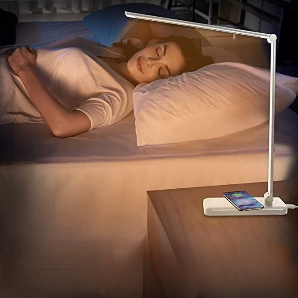 Modern Adjustable LED Desk Lamp with USB Charging Port - BrightEase
