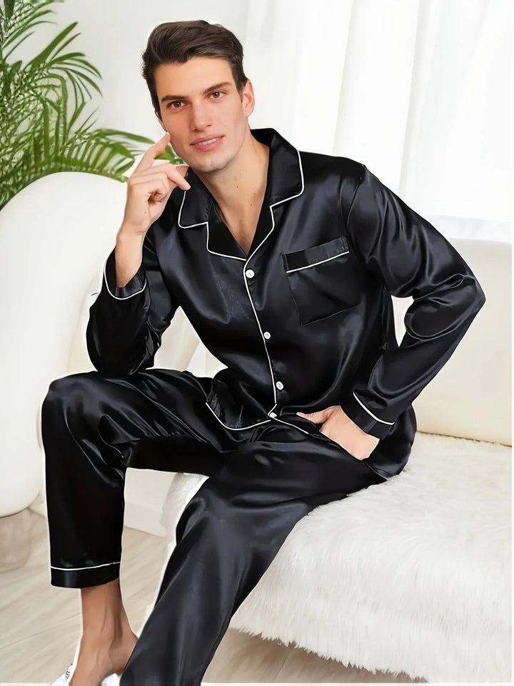 Soft Satin Men's Pajamas - Adrian