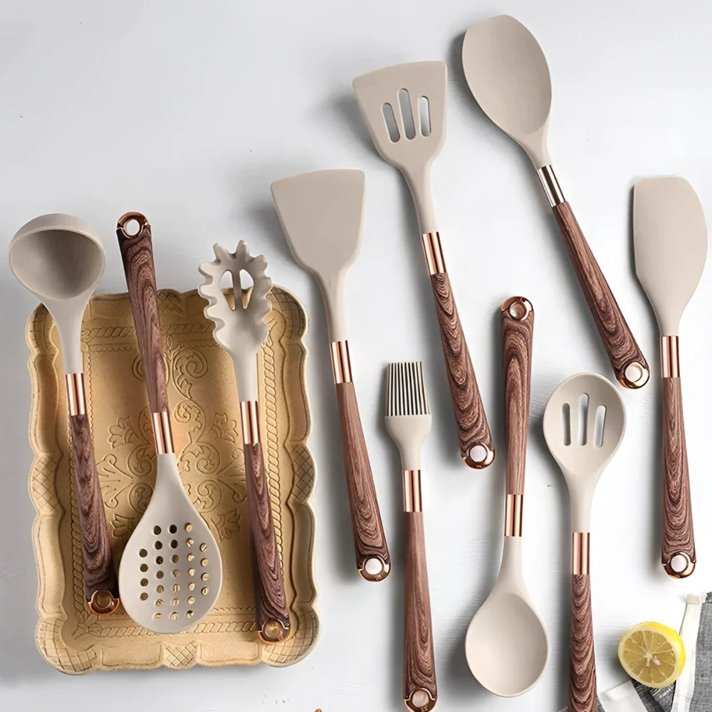 Luxe Silicone Cooking Utensils 10-Piece Set