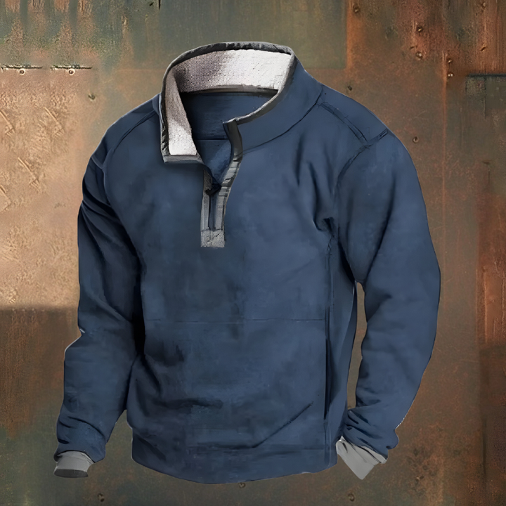Roan™ | Casual Embroidered Half Zip Sweater