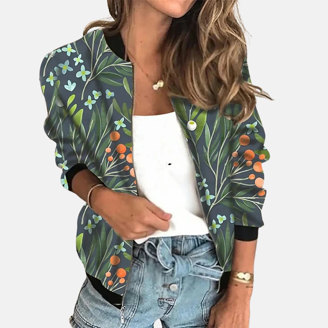 Vintage-Inspired Bomber Jacket for Women