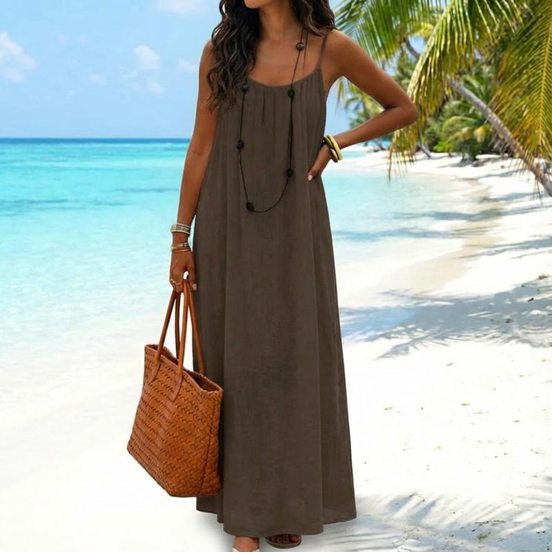 CalmMuse – Breathable Lounge Cami Dress