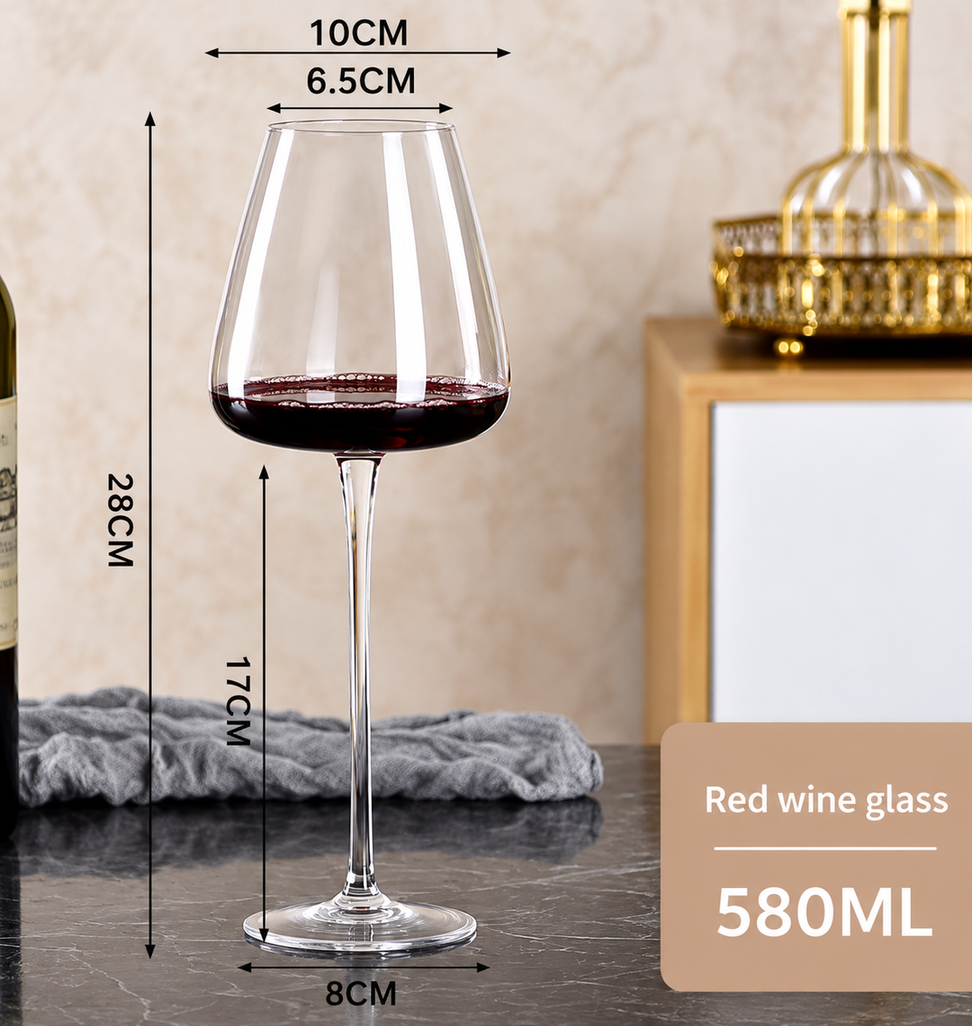 Crystal Wine Glasses | LuxeSip | Handmade Elegance