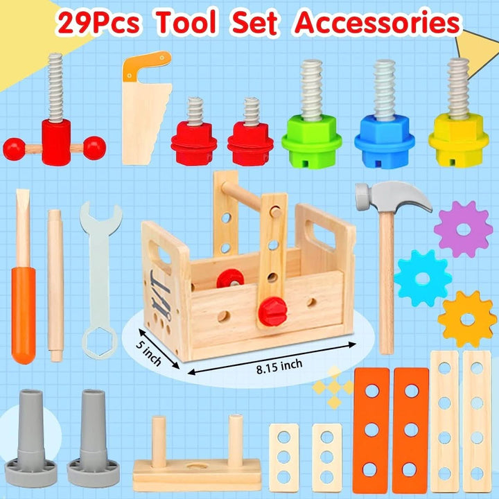 Wooden Kids' Toolbox – Creative Toolbox for Play and Motor Skill Development from 6 Months