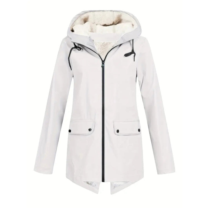 Waterproof Women's Coat – Fleece-Lined – with Hood