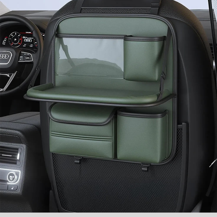 Car Back-Seat Foldable Organizer with Tray Table