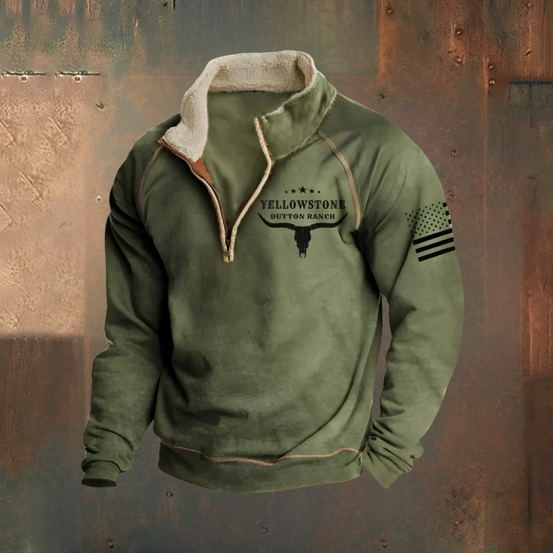 Roan™ | Casual Embroidered Half Zip Sweater