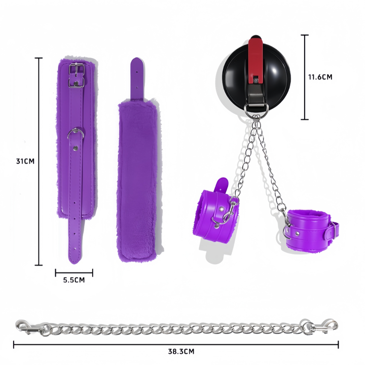Suction cup restraints for shower play