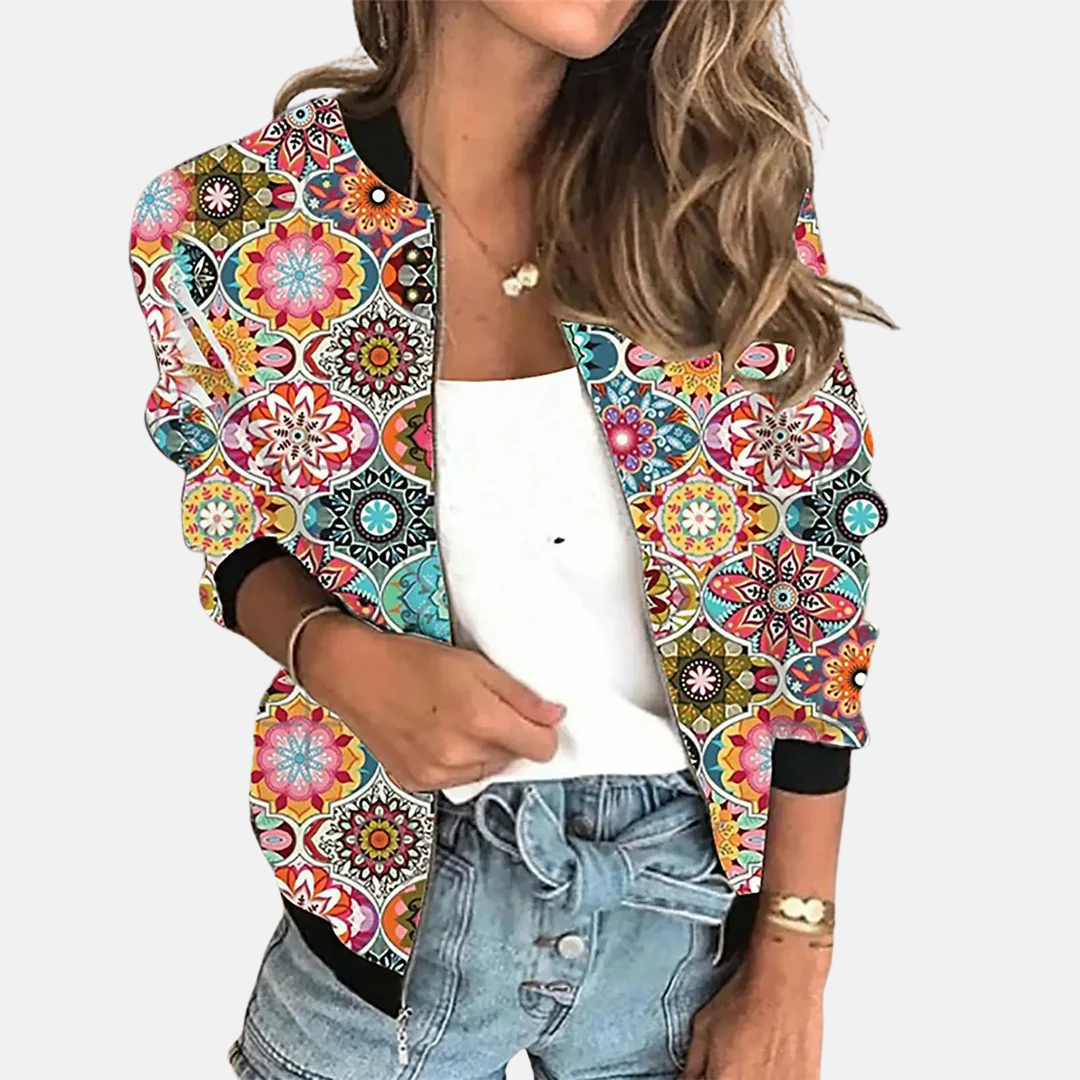 Vintage-Inspired Bomber Jacket for Women