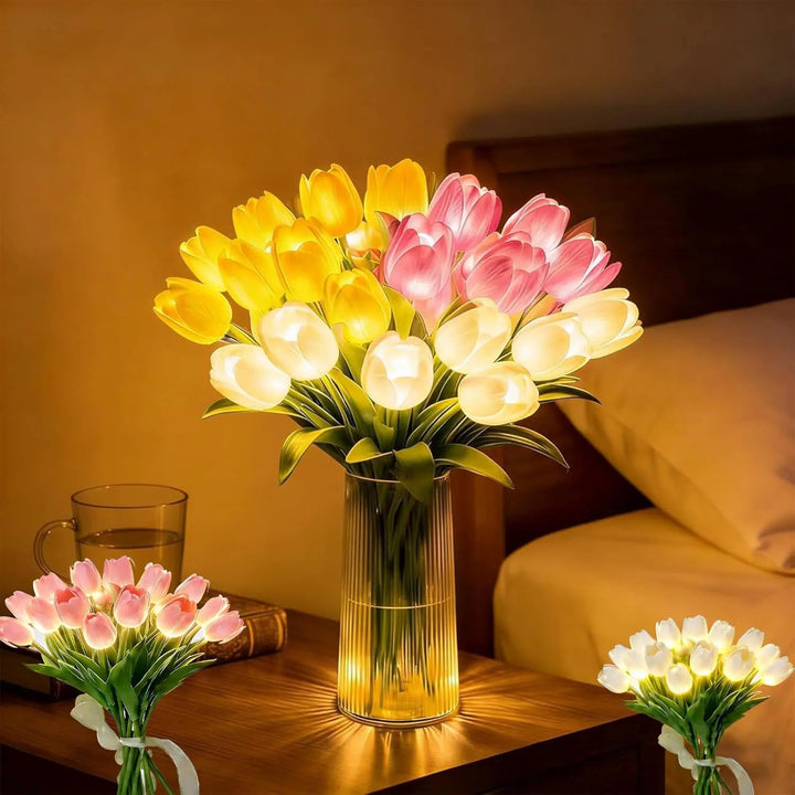 Cozy LED flower lamp for warm, atmospheric light