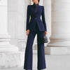 Elegant High-Neck 2-Piece Suit Set