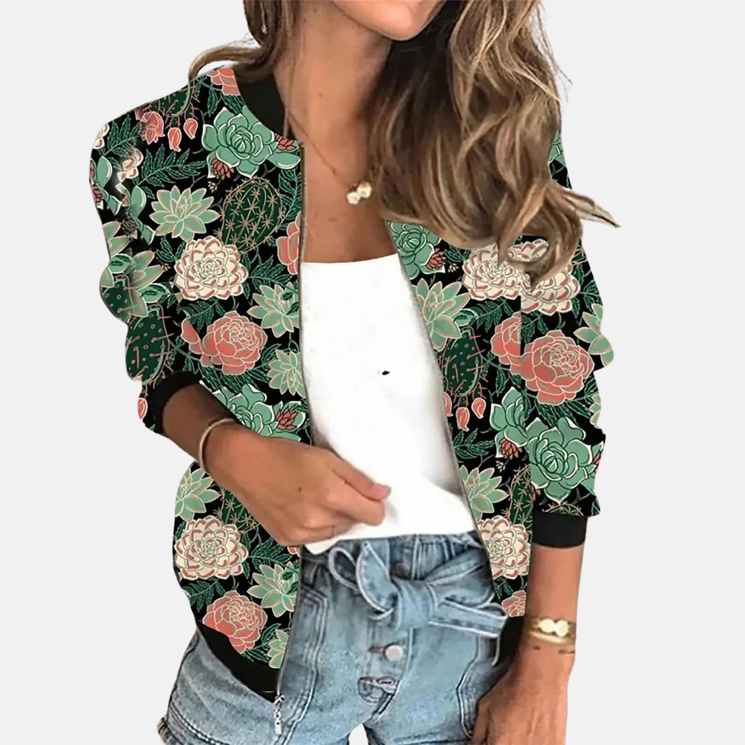 Vintage-Inspired Bomber Jacket for Women