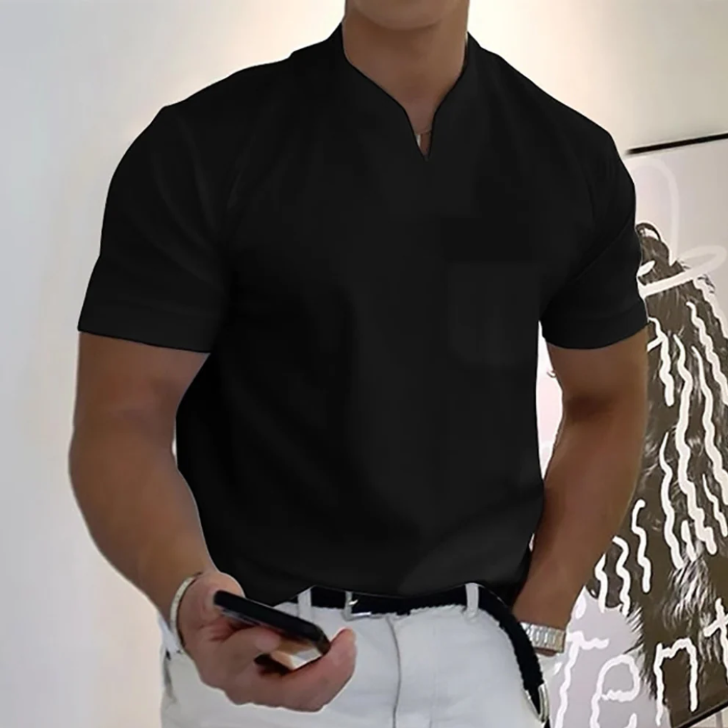 Men's Plus Size Fitness Short Sleeve Sports Shirt