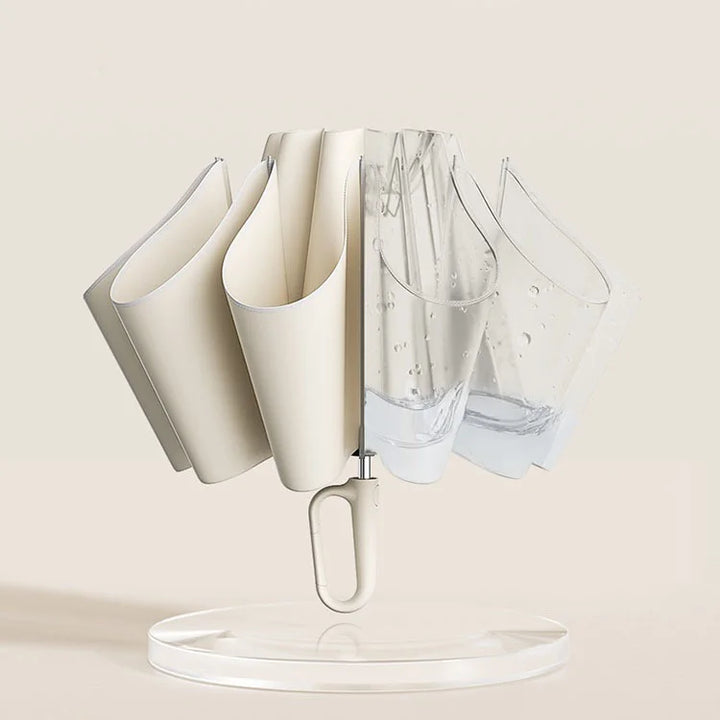 EliteShield Reverse Umbrella | Compact, Waterproof & Windproof with Reflective Safety Strip