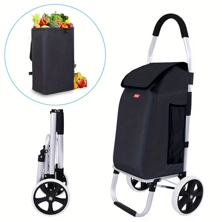 Portable Shopping Trolley – Foldable with Removable Bag and Telescopic Handle