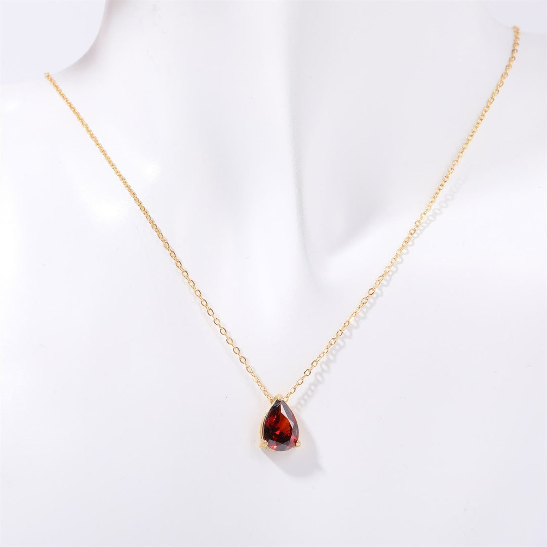 Stylish Garnet Birthstone Jewelry Set - Liora