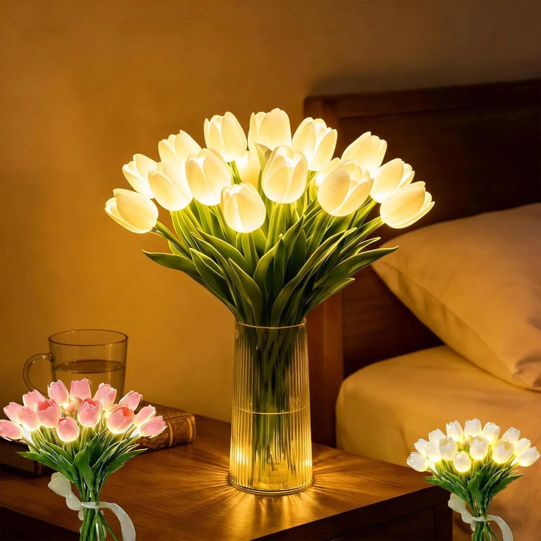 Cozy LED flower lamp for warm, atmospheric light