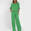 Women's Casual Wide Leg Pants Set
