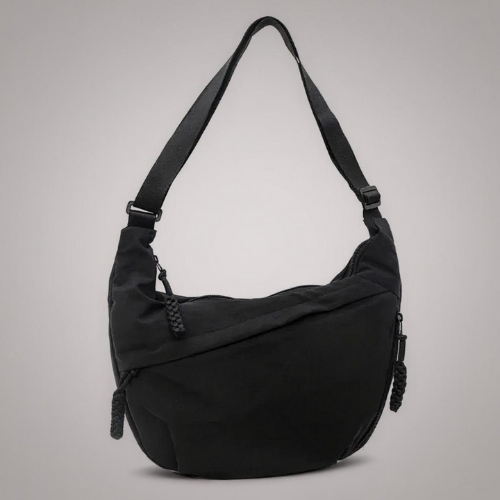 Shoulder Bag - Adjustable Strap, Nylon Crossbody with Multiple Pockets