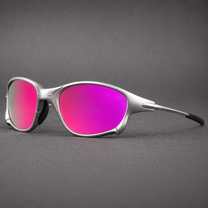 Polarised Sports Sunglasses – Metal Frame with Red Lenses