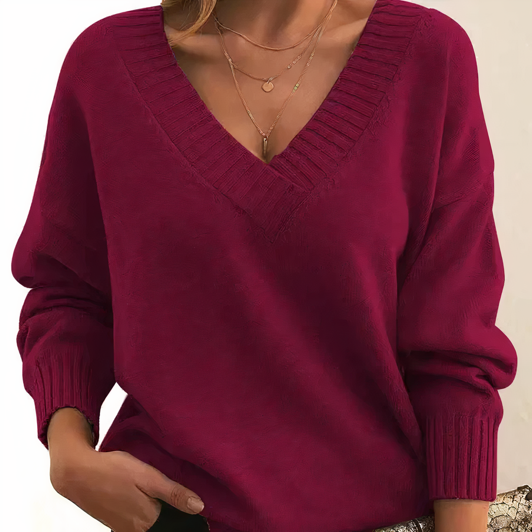 Cashmere Women's V-Neck Sweater – Amira