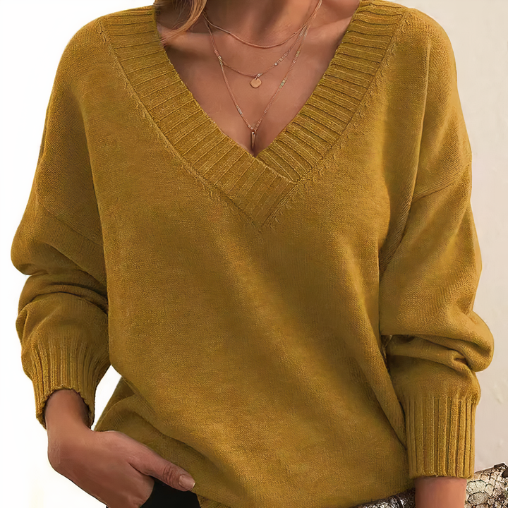 Cashmere Women's V-Neck Sweater – Amira
