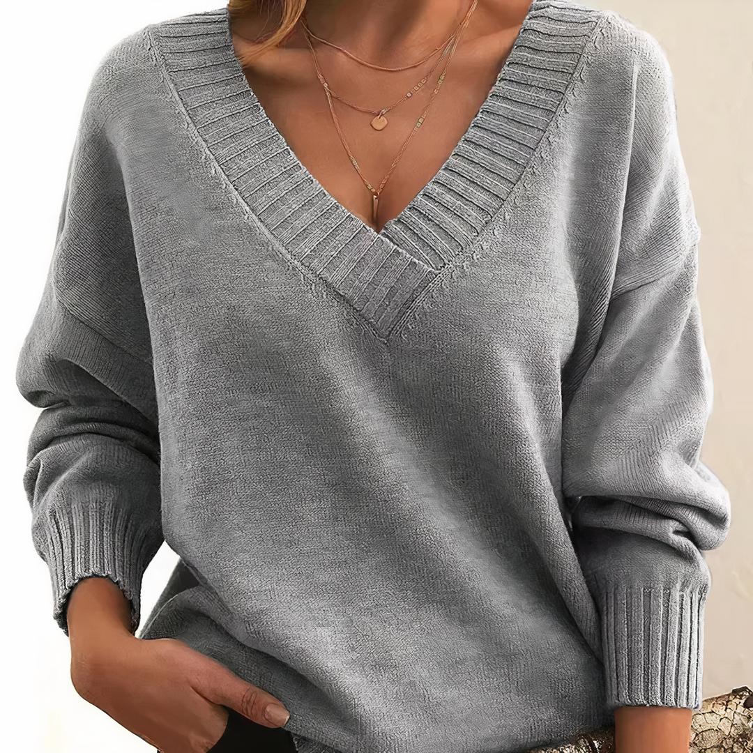 Cashmere Women's V-Neck Sweater – Amira