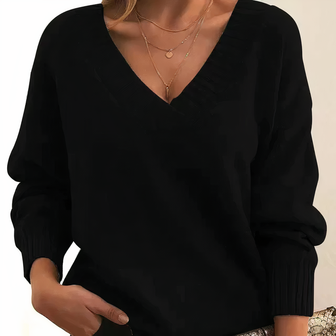 Cashmere Women's V-Neck Sweater – Amira