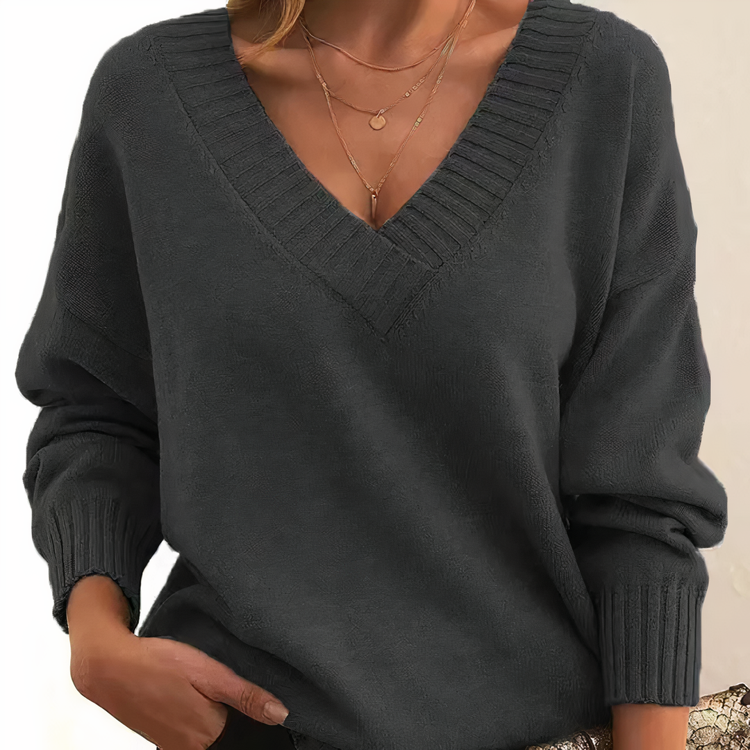 Cashmere Women's V-Neck Sweater – Amira