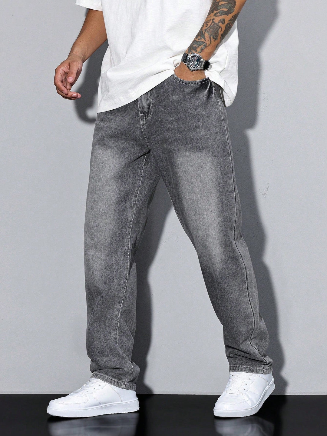Baggy Jeans - Wide Denim Pants with a Washed Look