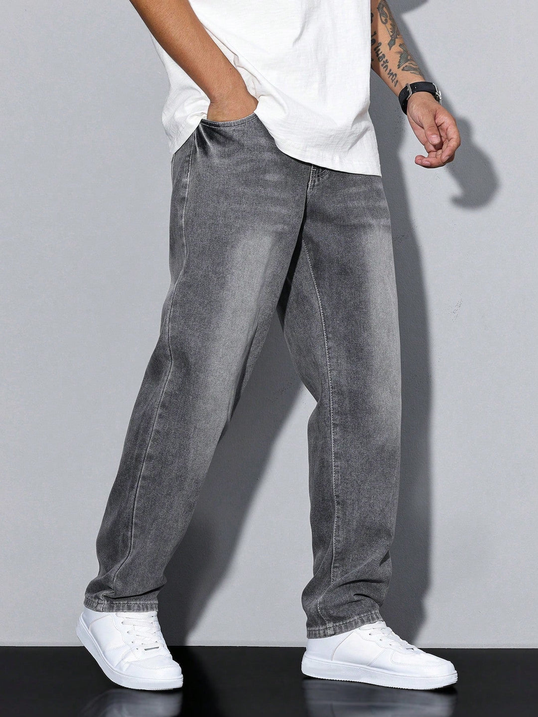 Baggy Jeans - Wide Denim Pants with a Washed Look