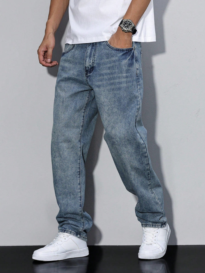 Baggy Jeans - Wide Denim Pants with a Washed Look