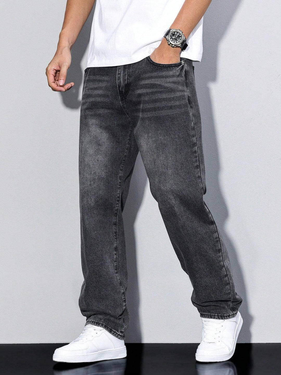 Baggy Jeans - Wide Denim Pants with a Washed Look