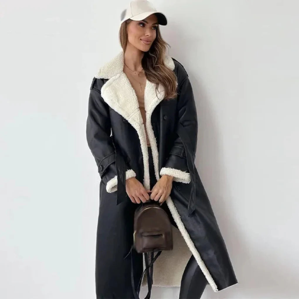 Women's Button Down Long Coat