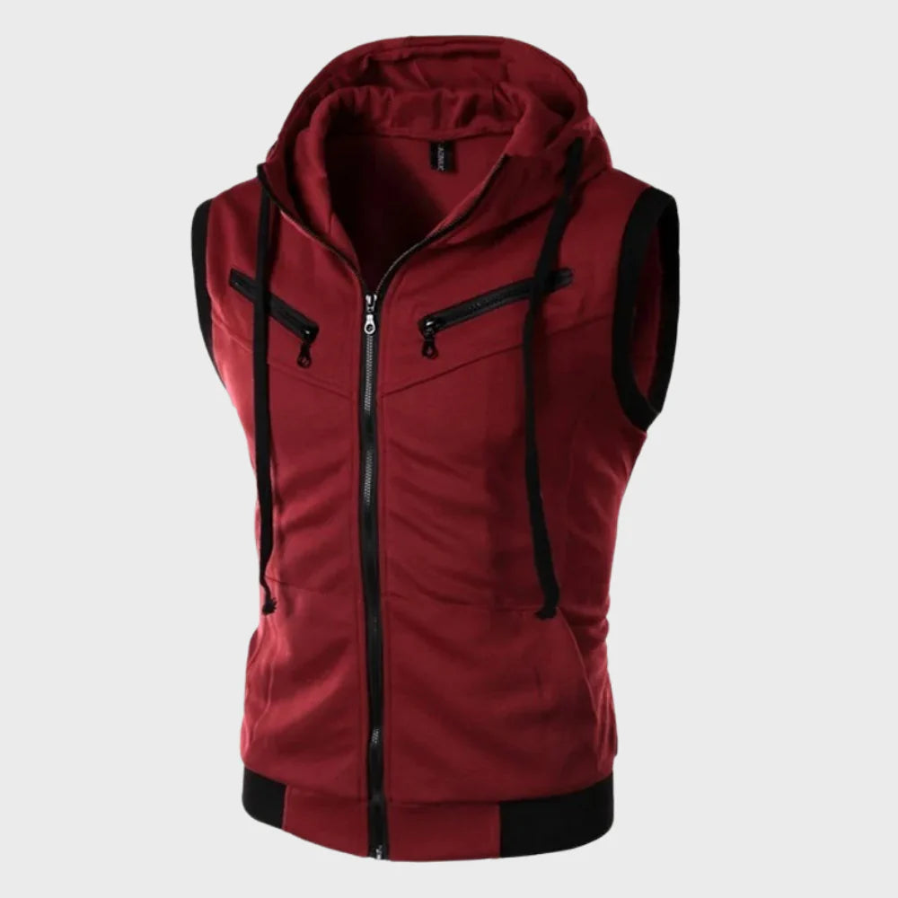 Sleeveless Hooded Vest for Men